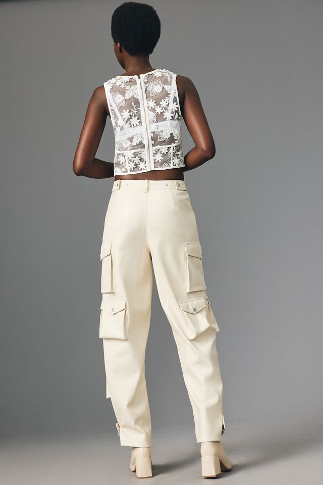 Avec Les Filles Faux Leather Cargo Pants #2