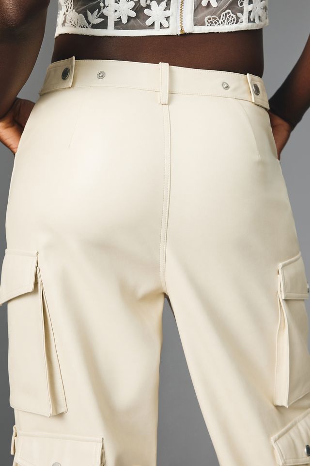 Avec Les Filles Faux Leather Cargo Pants #4