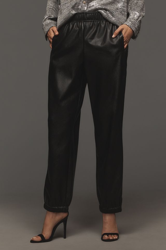Avec Les Filles Faux-Leather Jogger Pants #1
