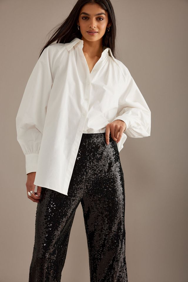 Selected Femme Alaia High-Rise Sequin Trousers #5