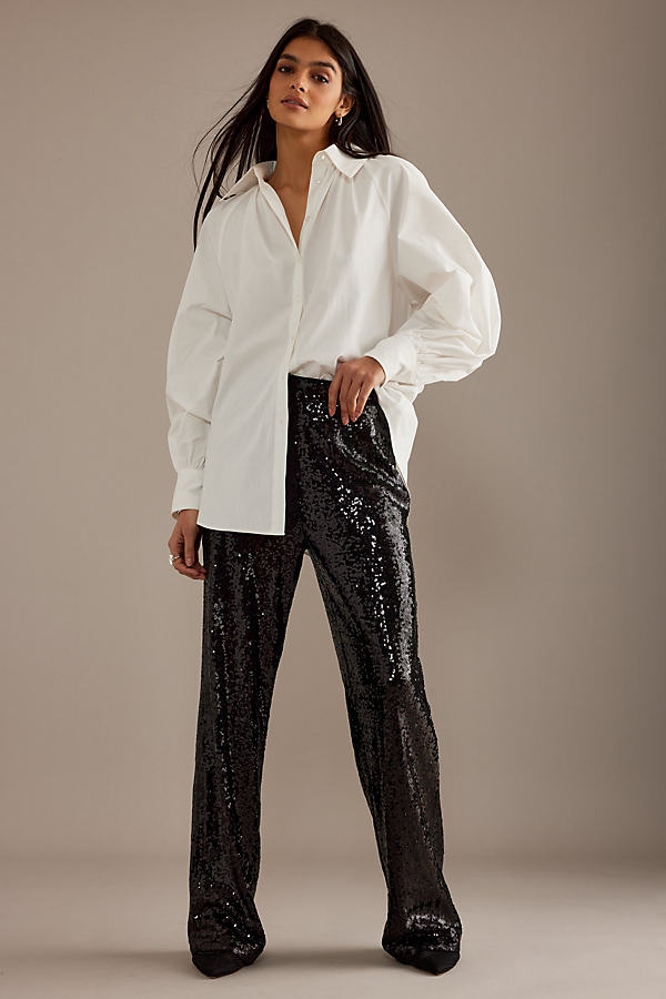 Selected Femme Alaia High-Rise Sequin Trousers