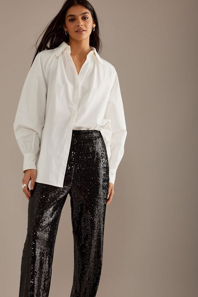 Selected Femme Alaia High-Rise Sequin Trousers #1