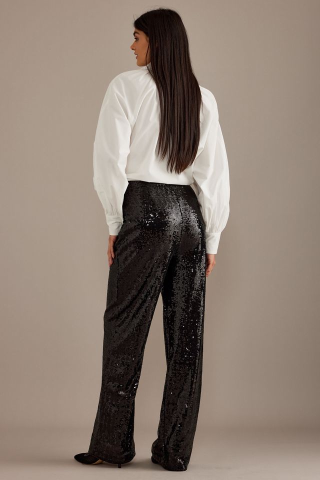 Selected Femme Alaia High-Rise Sequin Trousers #3