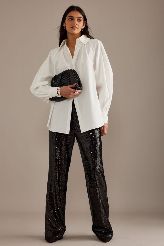 Selected Femme Alaia High-Rise Sequin Trousers #4