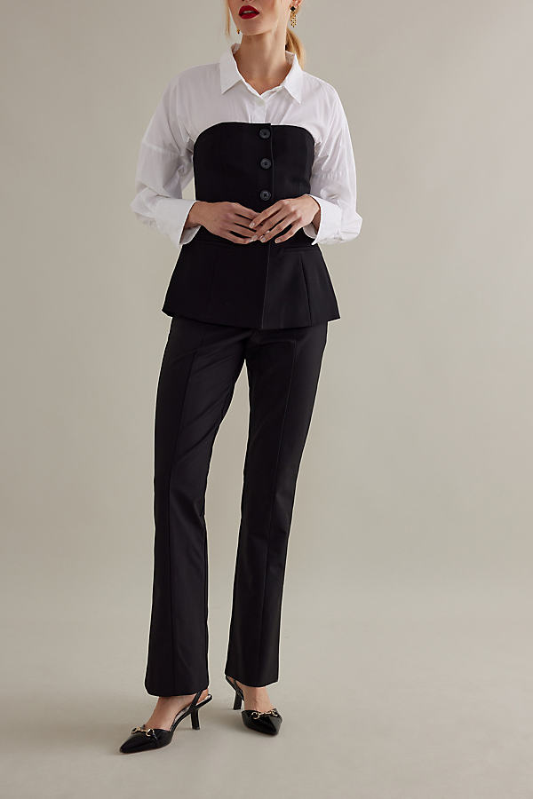Selected Femme Eliana Mid-Rise Slim Flare Trousers