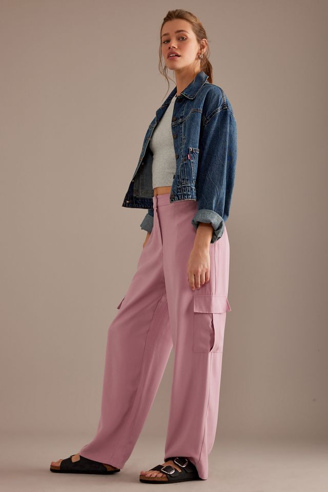 Pantalon cargo taille haute Alienor Selected Femme #1