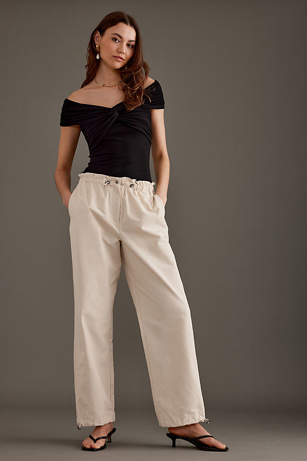 Selected Femme Yva High-Rise Wide-Leg Parachute Trousers