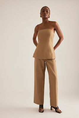 Pantalon Droit Bri en Yellow taille: Uk 8 chez Anthropologie - Selected Femme - Modalova