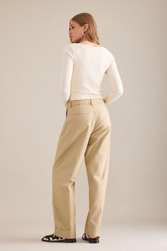 Pantalones Selected Dora de Tiro Medio Cónicos #1