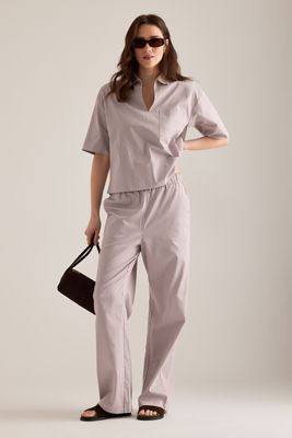 Pantaloni Selected Romie a Vita Media e Gamba Larga