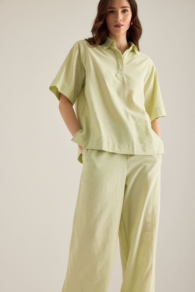 Selected Luisa Weite Hose aus Leinen-Mischgewebe #4