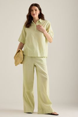 Selected Luisa Linen-Blend Wide-Leg Trousers