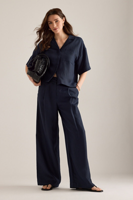 Selected Lyra Linen-Blend Wide-Leg Trousers