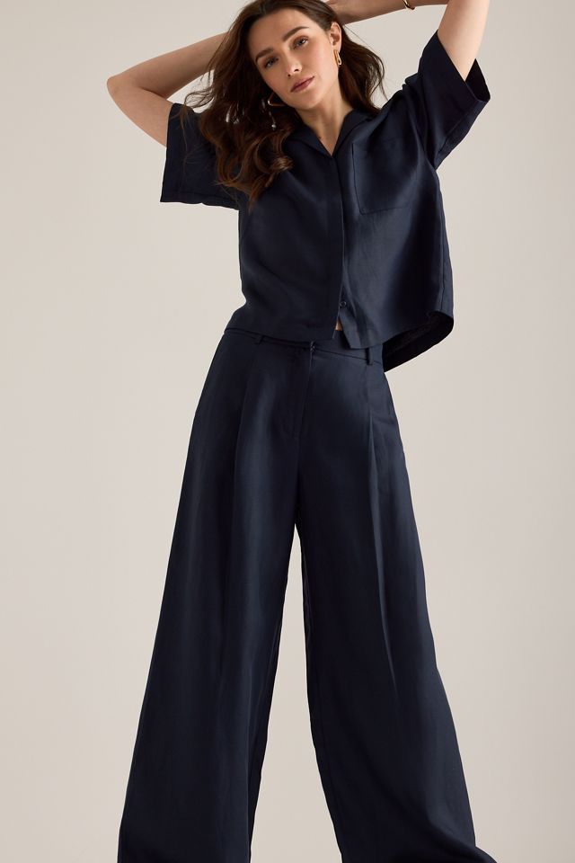 Selected Lyra Linen-Blend Wide-Leg Trousers #2