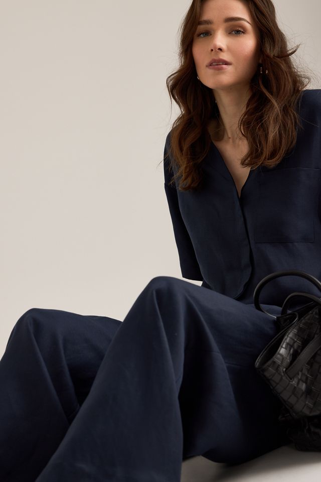 Selected Lyra Linen-Blend Wide-Leg Trousers #3