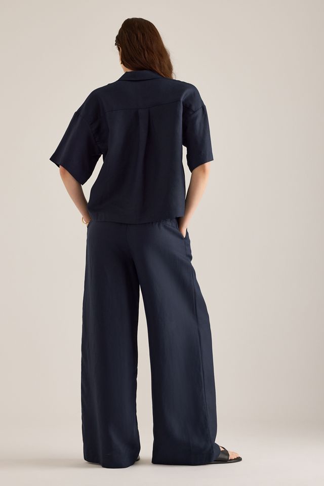Selected Lyra Linen-Blend Wide-Leg Trousers #1