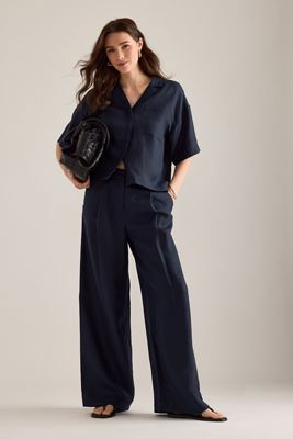 Selected Lyra Linen-Blend Wide-Leg Trousers
