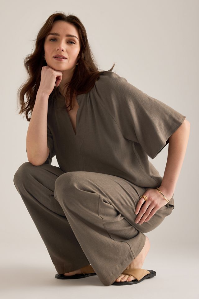 Pantalon large en mélange de lin Viva Gulia Selected #4
