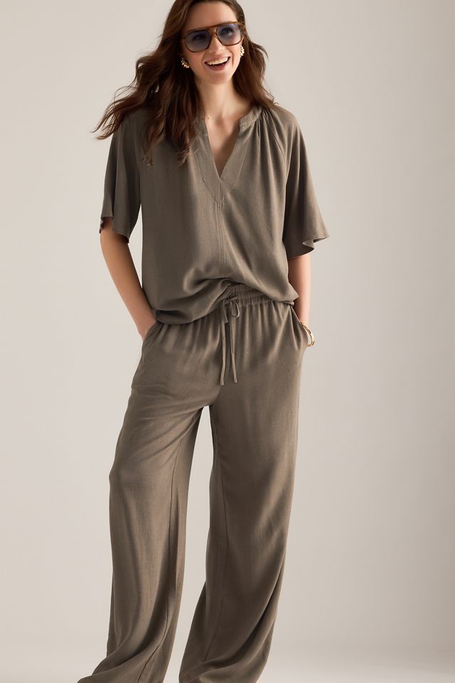 Pantalon large en mélange de lin Viva Gulia Selected #2