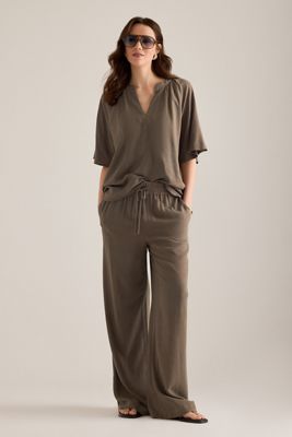 Selected Viva Gulia Weite Hose aus Leinen-Mischgewebe