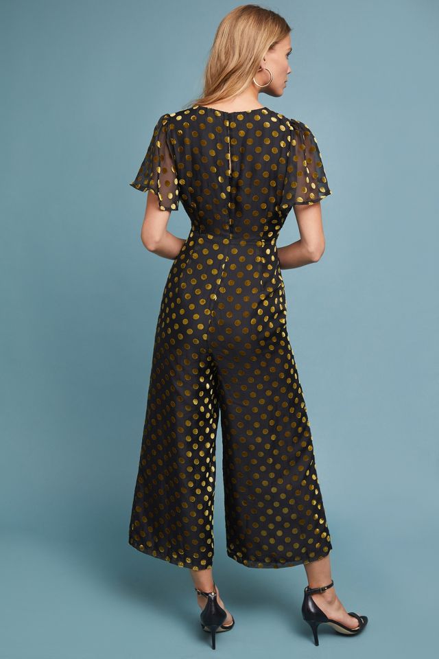 Anthropologie polka hot sale dot jumpsuit