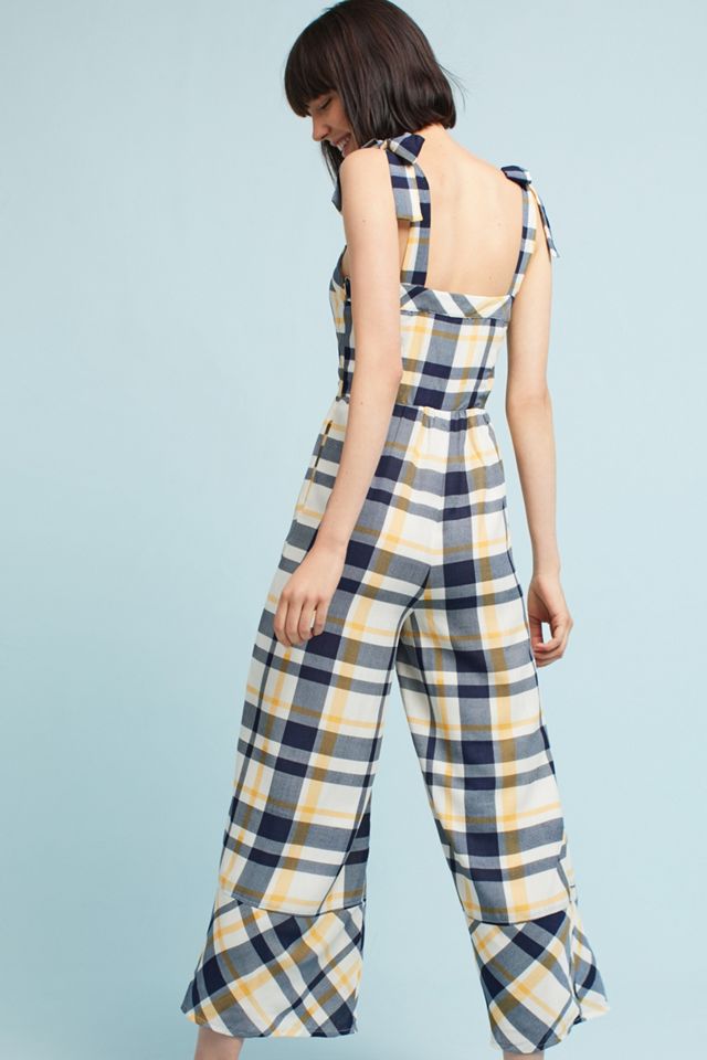 Plaid Wide-Leg Jumpsuit #3