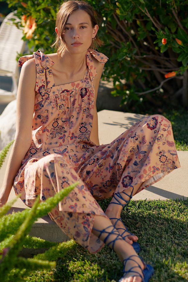 Floral Wide-Leg Jumpsuit | Anthropologie