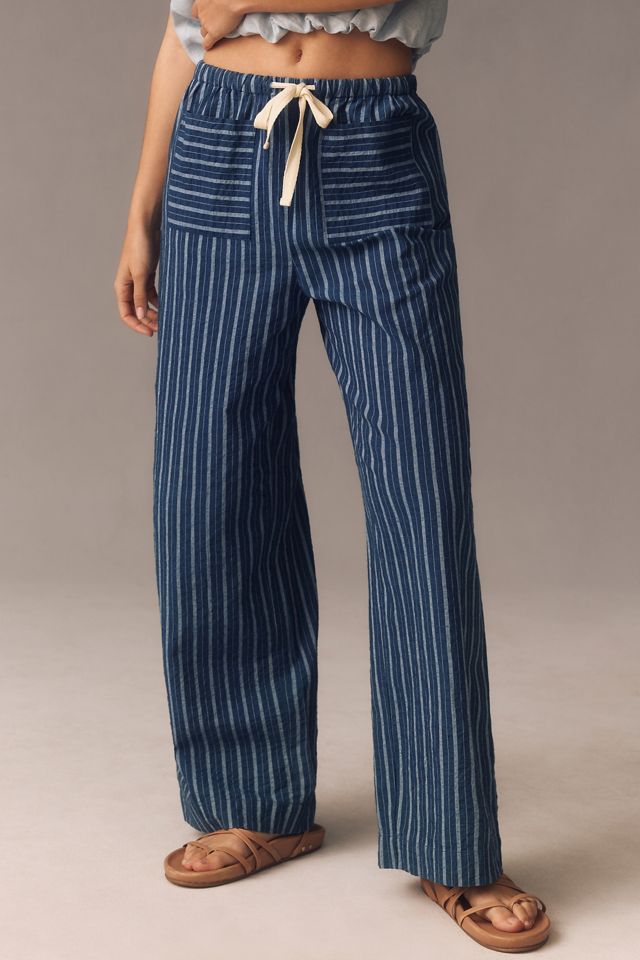 Pantaloni a Righe Indaco Nice Things #1
