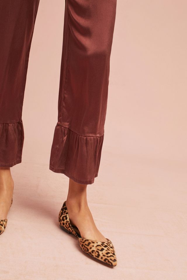 Silk Ruffle-Hem Pants #2