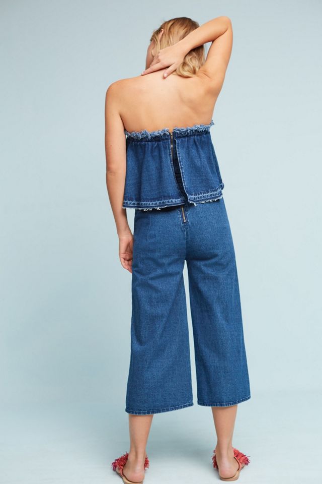 Tiered Denim Jumpsuit #1