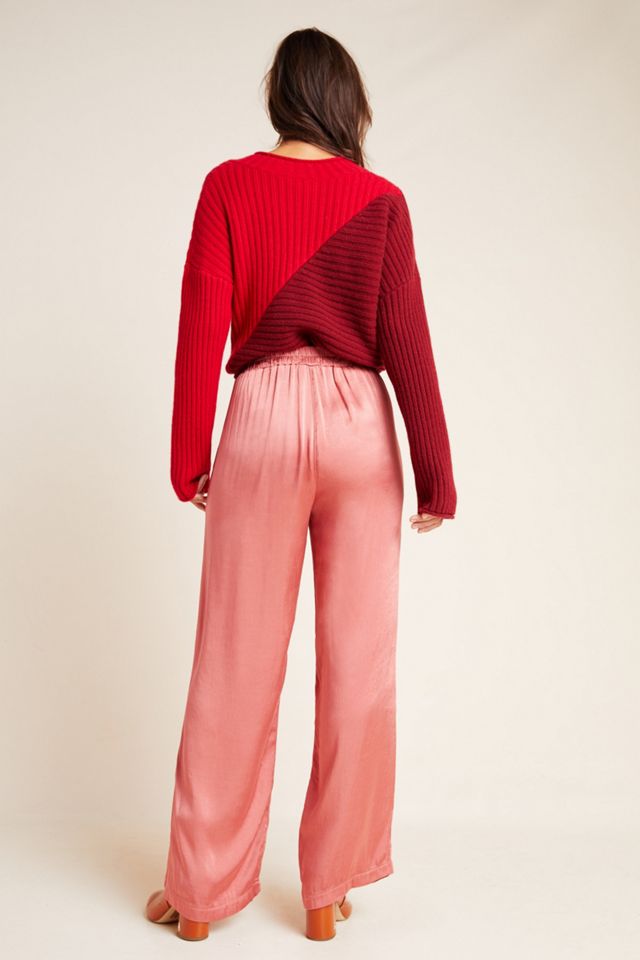 Adea Satin Wide-Leg Trousers #1