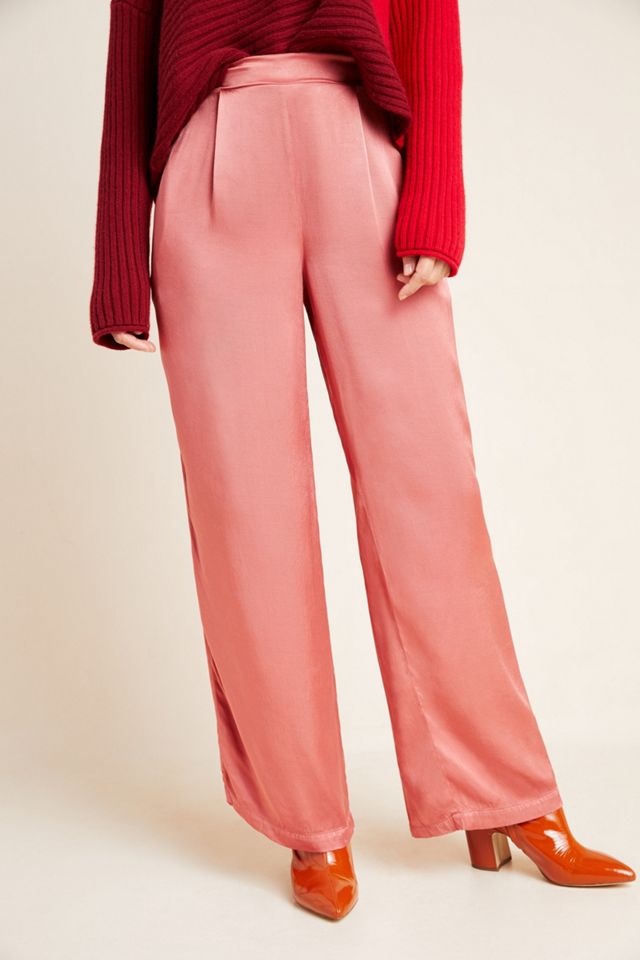 Adea Satin Wide-Leg Trousers #3
