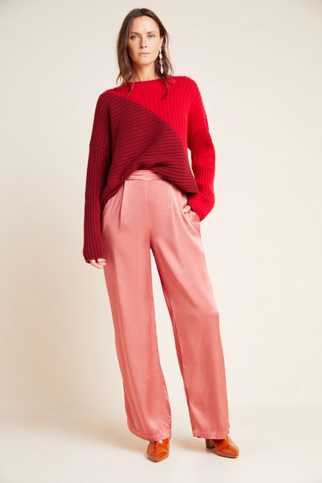 Adea Satin Wide-Leg Trousers #4