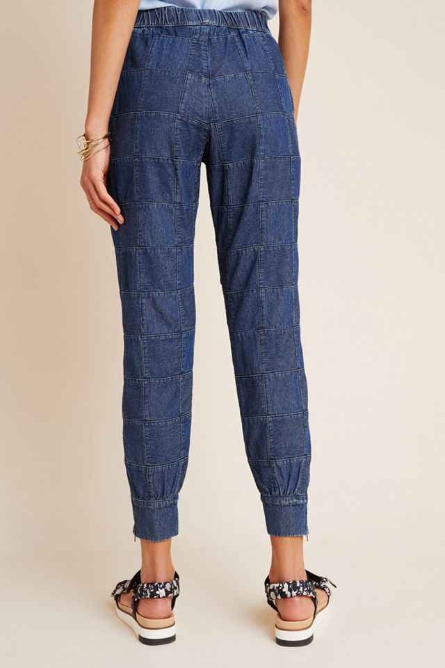 Patchwork Denim Joggers #1