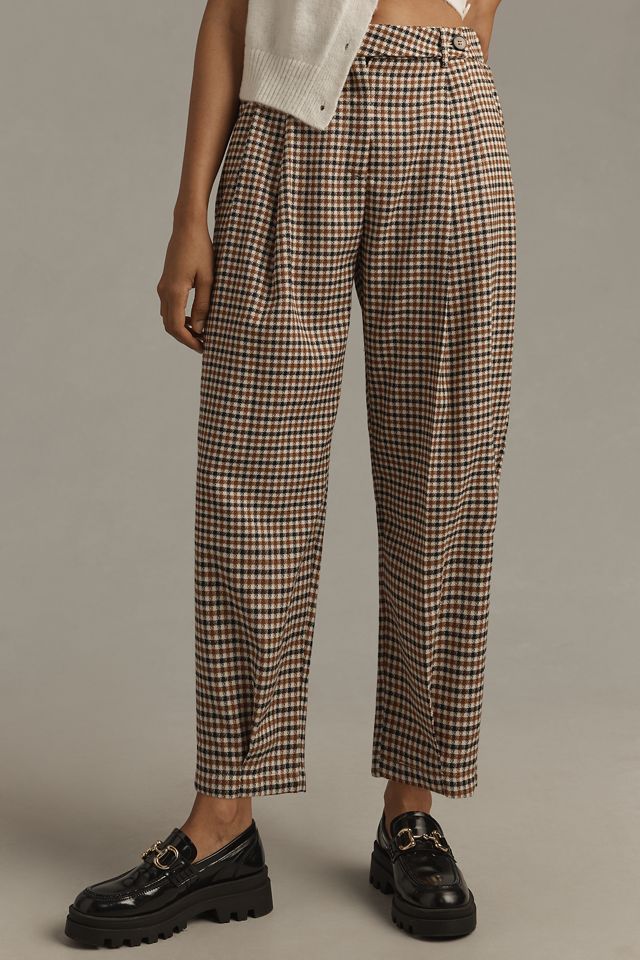 Contrast Scarf Detail Tapered Pants