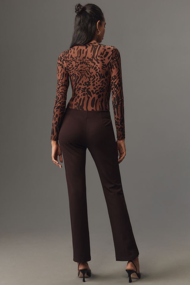 Self Contrast Slim Kick Flare Pants #2