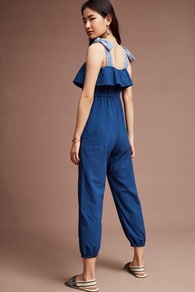 Torrance Tie-Shoulder Jumpsuit, Navy #2