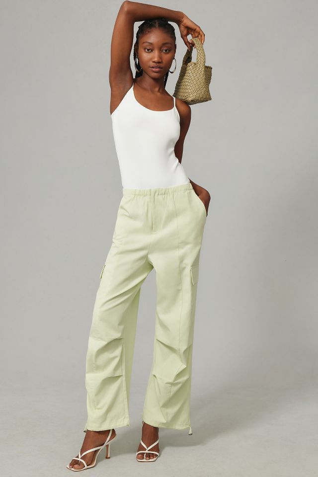 Drawstring-detail Cargo Pants - Cream - Ladies