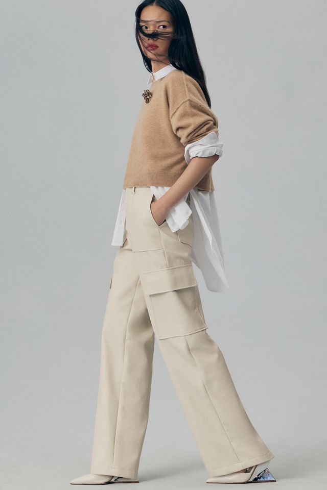 WAYF Faux Leather Cargo Pants #2