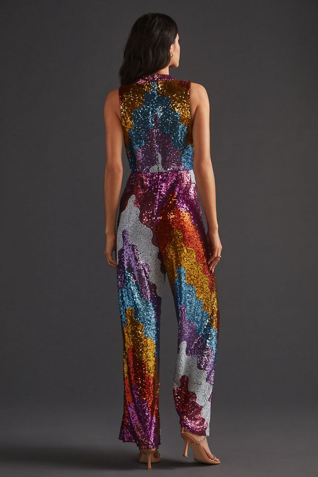 Abstract Sequined Jumpsuit #2