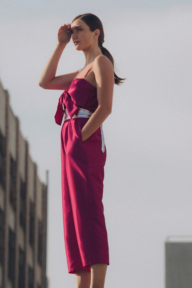 Satin Bow-Tie Jumpsuit #3