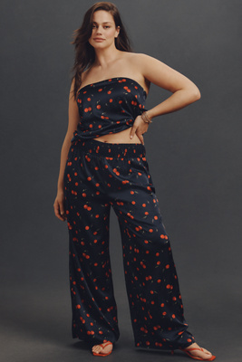 HUTCH PLUS SMOCKED-WAIST WIDE-LEG PANTS 