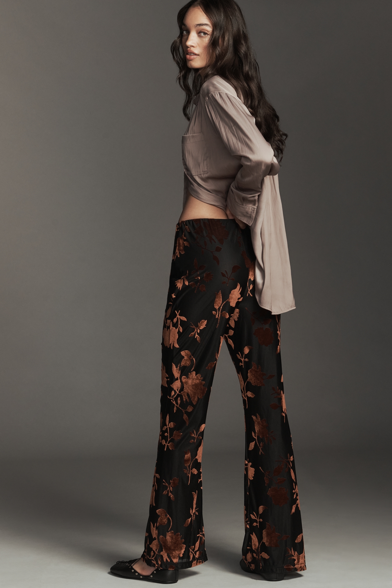Hutch Velvet Burnout Flare Pants
