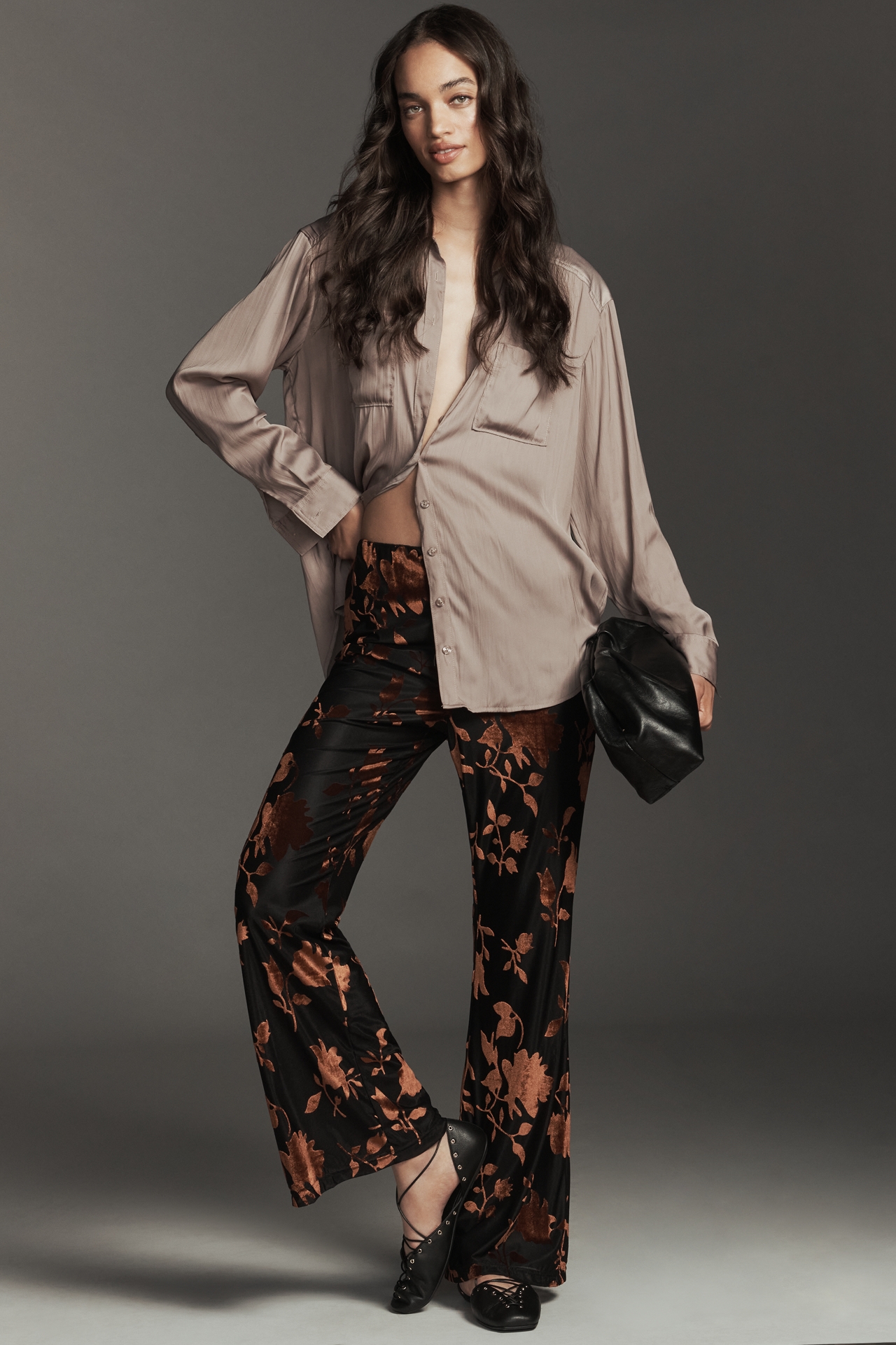 Hutch Velvet Burnout Flare Pants