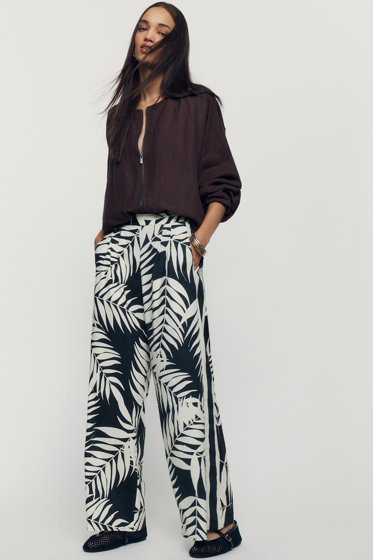Hutch Palm Print Pants