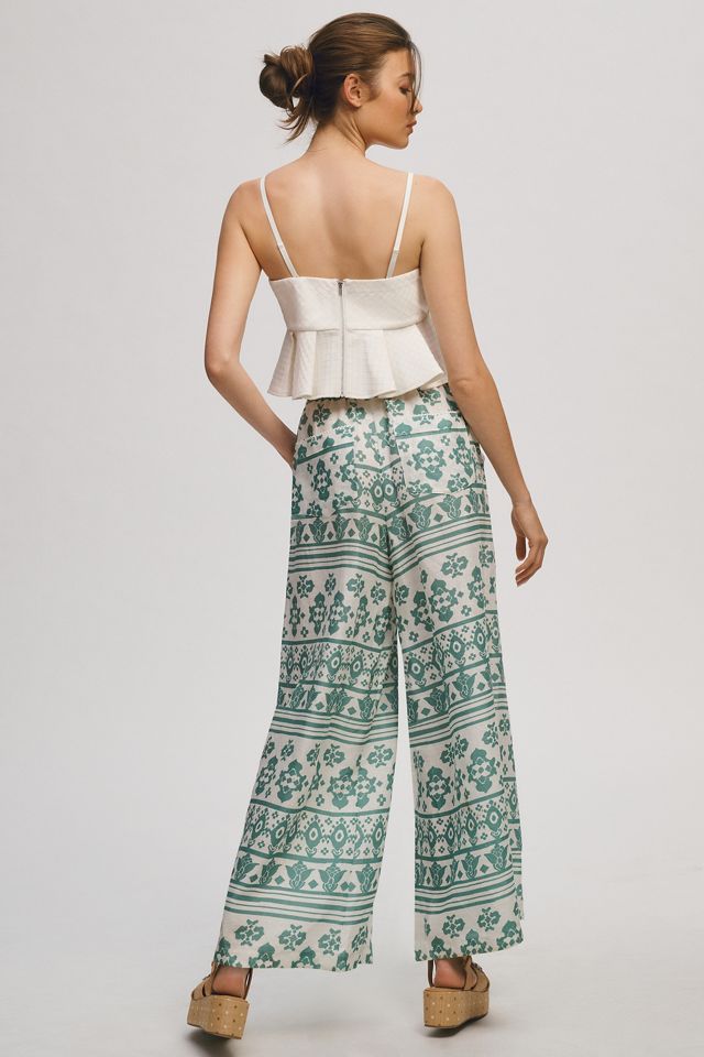 KIVARI Iman Drawstring Wide-Leg Linen Pants #3