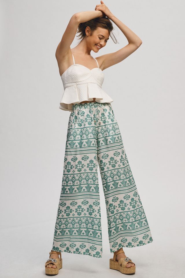 KIVARI Iman Drawstring Wide-Leg Linen Pants #1