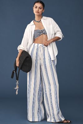 KIVARI ISABELLE LINEN DRAWSTRING PANTS 