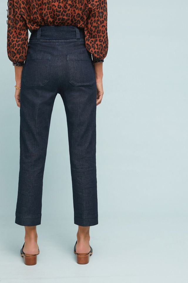 Belted Denim Pants #1