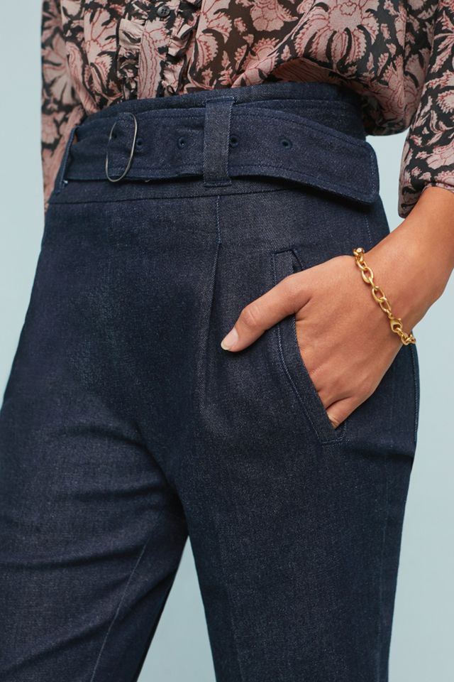 Belted Denim Pants #2
